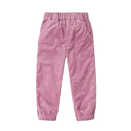 Siehin Jungen Mädchen Cordhose Kinder Herbst-Winter Fleece Lange Hose Jogginghose Freizeithosen mit Elastischem Bund von Siehin