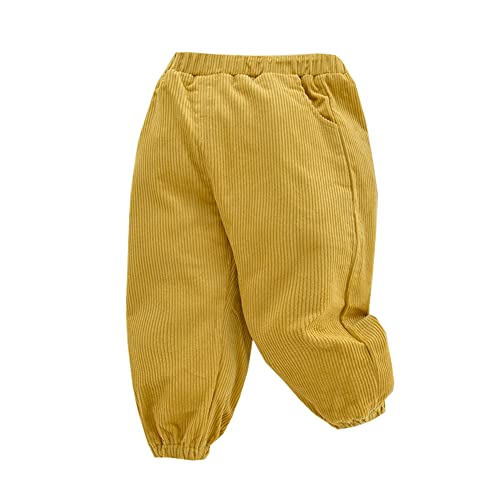 Siehin Jungen Mädchen Cordhose Kinder Lange Hose Jogginghose Frühling-Herbst Freizeithosen mit Elastischem Bund von Siehin