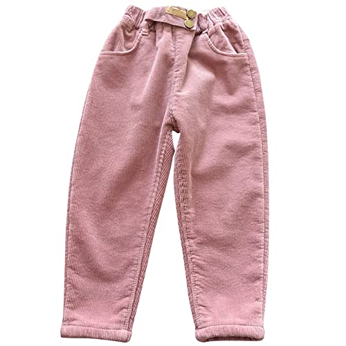 Siehin Jungen Mädchen Fleece Cordhose Kinder Herbst-Winter Lange Hose Jogginghose Freizeithosen mit Elastischem Bund von Siehin