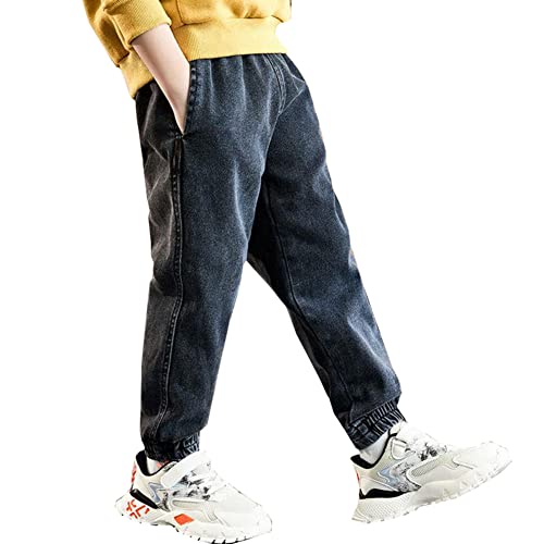 Siehin Kinder Jungen Fleece Jeanshose Herbst Winter Jeans Hose Freizeithose von Siehin