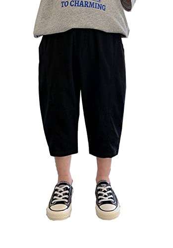 Siehin Kinder Jungen Sommerhose Freizeithosen Baumwolle 3/4 Capri Jogginghose Pumphose Haremshose von Siehin