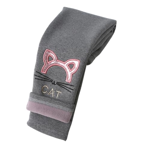 Siehin Mädchen Thermo Leggings Gefüttert Thermoleggins Kinder Winter Katze Warme Thermohose Mit Innenfleece von Siehin