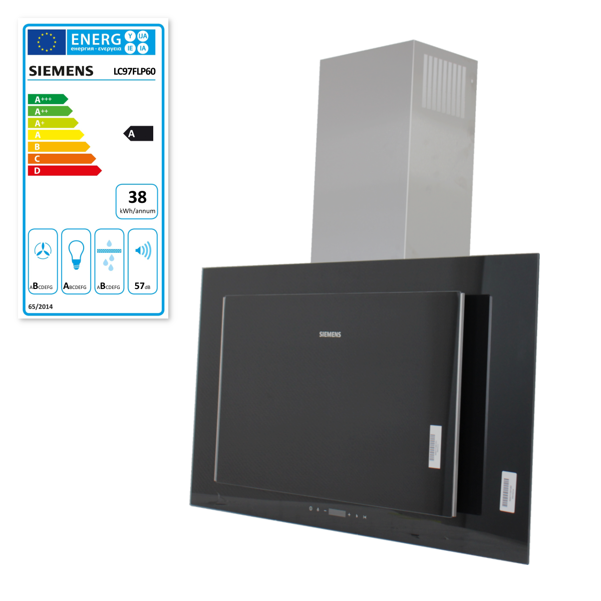 Siemens iQ500 LC97FLP60 Dunstabzugshaube 90 cm Wandhaube Kopffreihaube Schwarz von Siemens