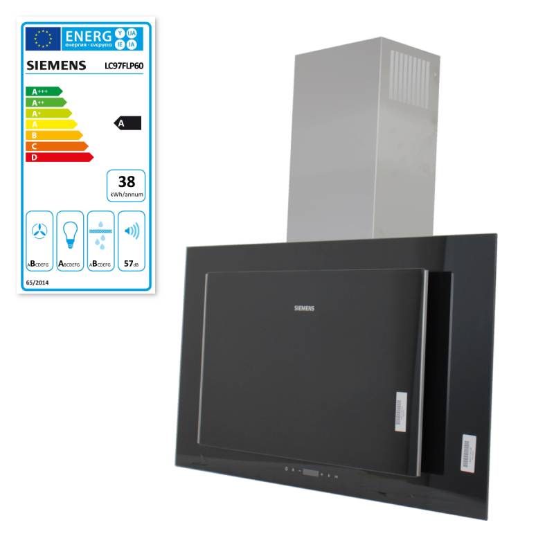 Siemens iQ500 LC97FLP60 Dunstabzugshaube 90 cm Wandhaube Kopffreihaube Schwarz von Siemens