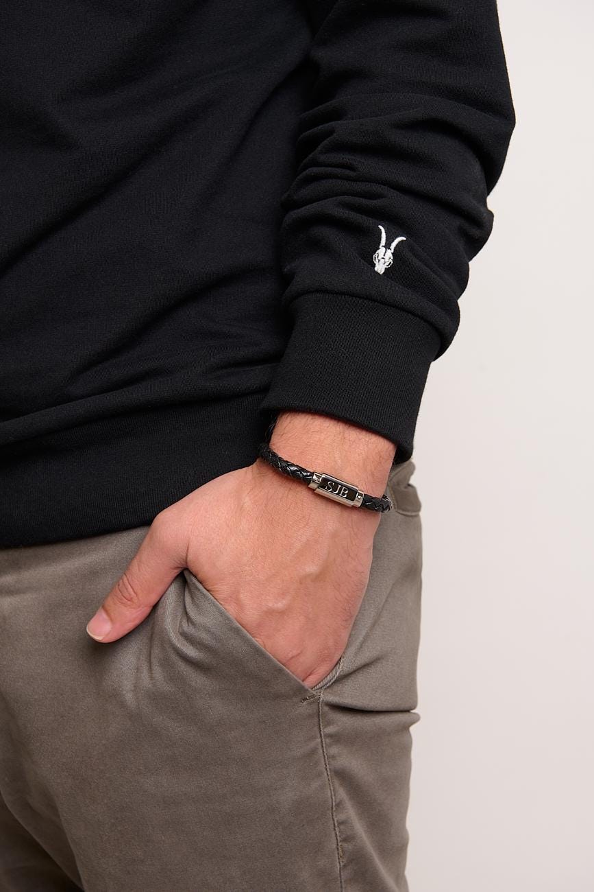 Personalisiertes Herren Lederarmband - Freund Geschenk Armband Für Männer von SiennaOliviaGifts