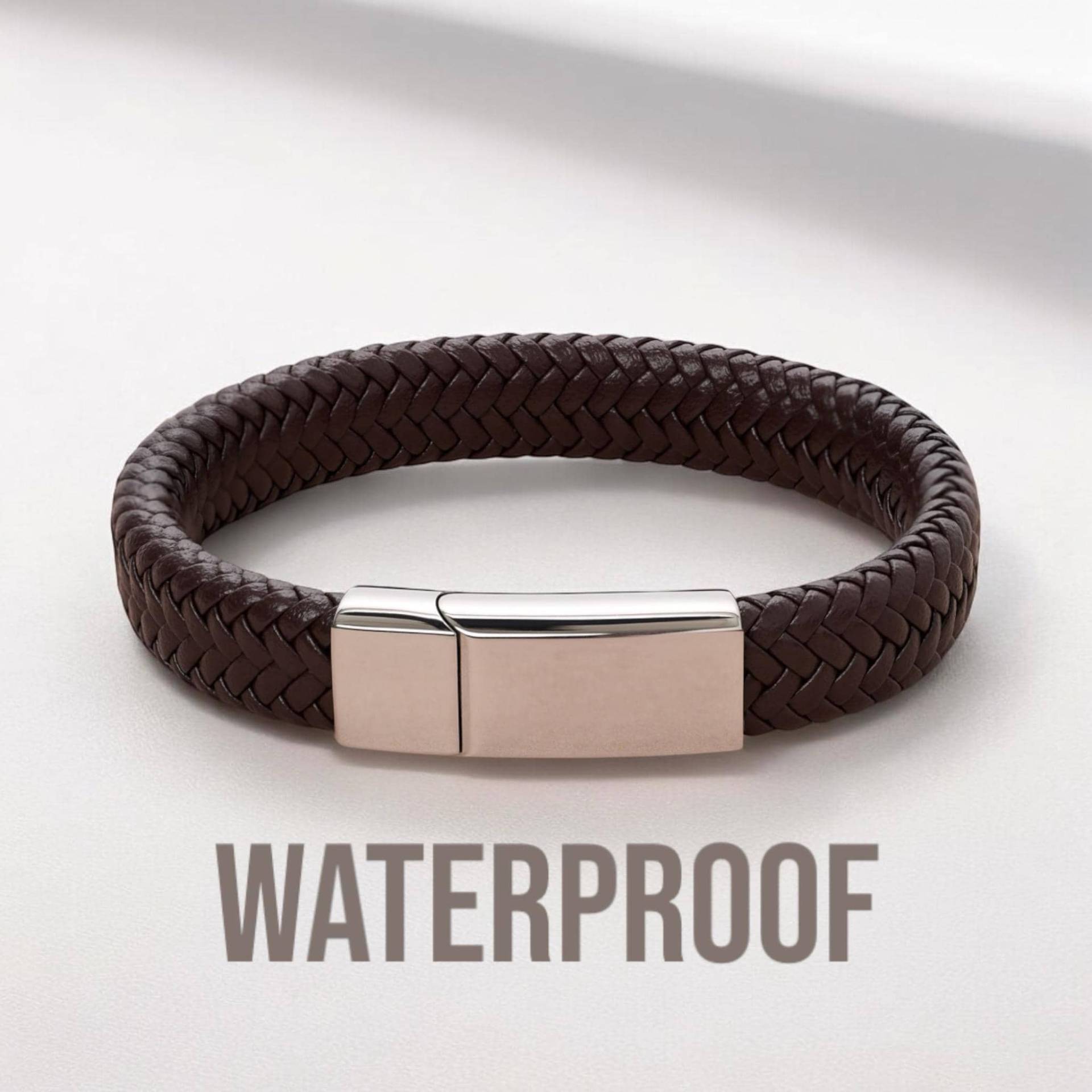 Personalisiertes Herren Lederarmband - Geschenk Für Ihn, Jahrestag, Geburtstag, Vatertag, Trauzeugegeschenk von SiennaOliviaGifts