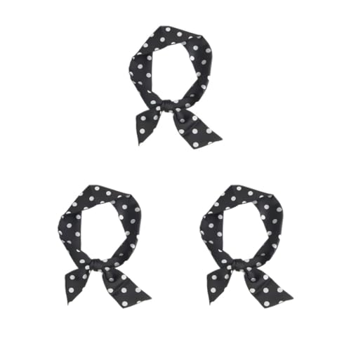 3 Set Stirnband Dressing Kleidung Neck Wraps Kunstband Haarband Partykleid Dekorative Kopfbedeckung Gepunktetes Fashion Kopftuch Schwarz von Siepificius
