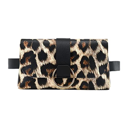 Bauchtasche aus PU-Leder, Gürteltasche, Geldbörse, Hüfttasche, Handytasche, Schwarz, leopardenmuster, S, Siehe Beschreibung von Siepificius