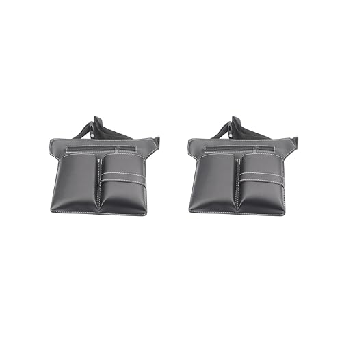 Haarscheren-Holster aus PU-Leder mit Taillengürtel für Friseure, 2 Sets (schwarz), 28x19cm, Siehe Beschreibung von Siepificius