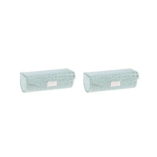 Lippenstiftetui aus Leder, Aufbewahrungsbox mit Spiegel, für Geldbörse, Hellblau, 2er-Set (Graugrün), as described, Siehe Beschreibung von Siepificius
