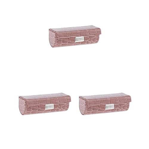 Lippenstiftetui aus Leder, Aufbewahrungsbox mit Spiegel, für Geldbörse, Hellblau, 3er-Set (braun), as described, Siehe Beschreibung von Siepificius