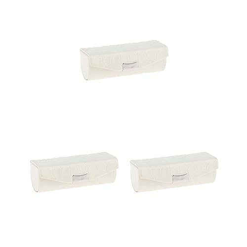 Lippenstiftetui aus Leder, Aufbewahrungsbox mit Spiegel, für Geldbörse, Hellblau, 3er-Set (weiß), as described, Siehe Beschreibung von Siepificius