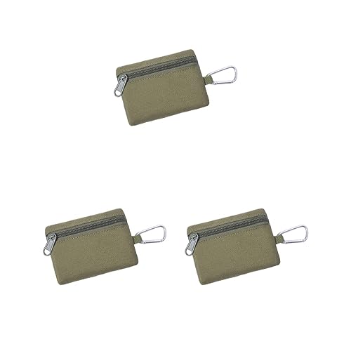 Mehrzweck-Geldtasche, Kleingeldbörse, Schlüsseltasche mit Reißverschluss, minimalistisch, schwarz, schwarz, 3er-Set (grüne Brieftasche), 11x9cm, Siehe Beschreibung von Siepificius
