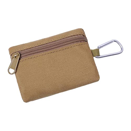 Mehrzweck-Geldtasche, Kleingeldbörse, Schlüsseltasche mit Reißverschluss, minimalistisch, schwarz, schwarz, Braune Gegensprechanlage-Tasche, 11x9cm, Siehe Beschreibung von Siepificius