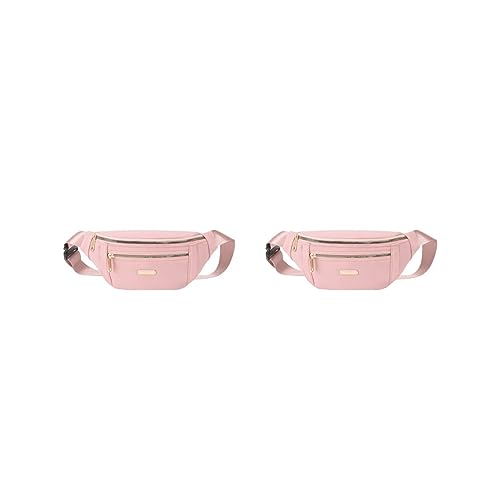 Modische Bauchtasche für Damen, verstellbarer Gurt, für Reisen, Rosa, 2er-Set (Rosa), 30cmx14cmx7cm, Siehe Beschreibung von Siepificius