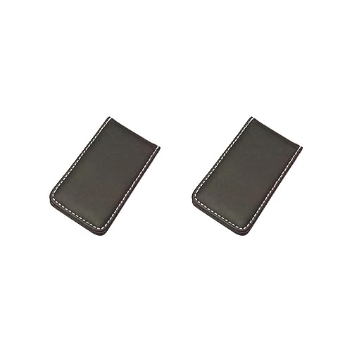 Siepificius Magnetische Geldklammer Dollar Bargeld Klemme Kartenhalter Brieftasche Schwarz 60 x 41 x 8 mm, 2er-Set (Kaffeebraun, 80 x 46 x 8 mm), 80x46x8mm, Siehe Beschreibung von Siepificius