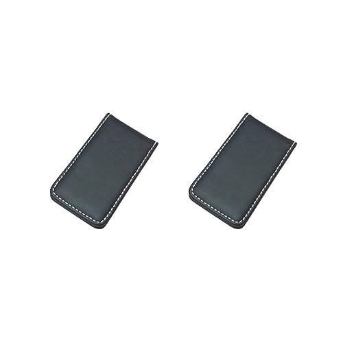 Siepificius Magnetische Geldklammer Dollar Bargeld Klemme Kartenhalter Brieftasche Schwarz 60 x 41 x 8 mm, 2er-Set (schwarz, 80 x 46 x 8 mm), 80x46x8mm, Siehe Beschreibung von Siepificius