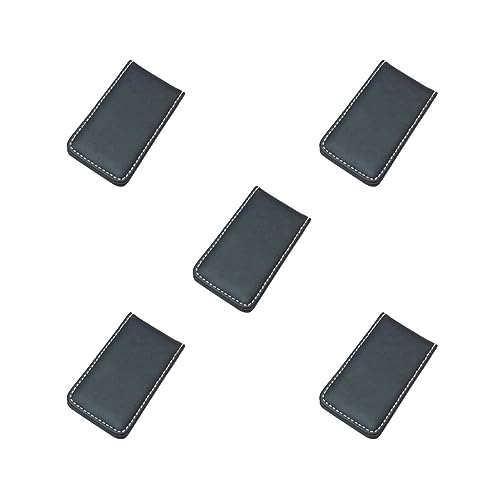 Siepificius Magnetische Geldklammer Dollar Bargeld Klemme Kartenhalter Brieftasche Schwarz 60 x 41 x 8 mm, 5er-Set (schwarz, 80 x 46 x 8 mm), 80x46x8mm, Siehe Beschreibung von Siepificius