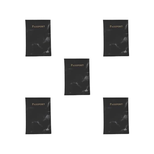 Siepificius Reisepasshülle Reisepasshülle Etui Schwarz 20x14cm, 5er-Set (schwarz, 20 x 14 cm), 20x14cm, Siehe Beschreibung von Siepificius