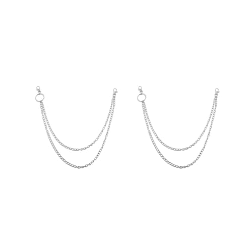 Siepificius Unisex Metall Geldbörse Kette Jeans Biker Rocker Doppellagige Halskette 1 Schicht, 2er-Set (2-lagig), 2 Layer, Siehe Beschreibung von Siepificius
