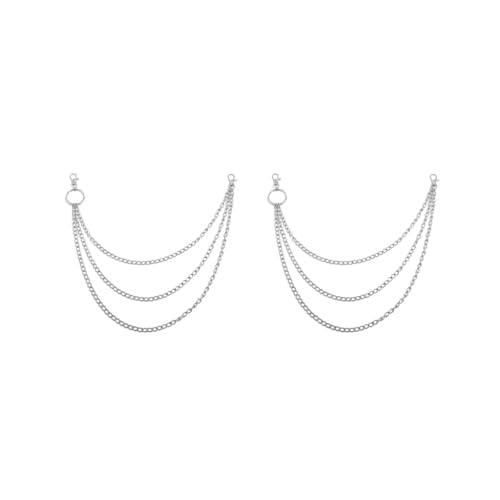 Siepificius Unisex Metall Geldbörse Kette Jeans Biker Rocker Doppellagige Halskette 1 Schicht, 2er-Set (3-lagig), 3 Layer, Siehe Beschreibung von Siepificius