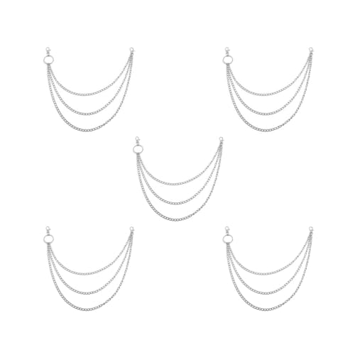 Siepificius Unisex Metall Geldbörse Kette Jeans Biker Rocker Doppellagige Halskette 1 Schicht, 5er-Set (3-lagig), 3 Layer, Siehe Beschreibung von Siepificius