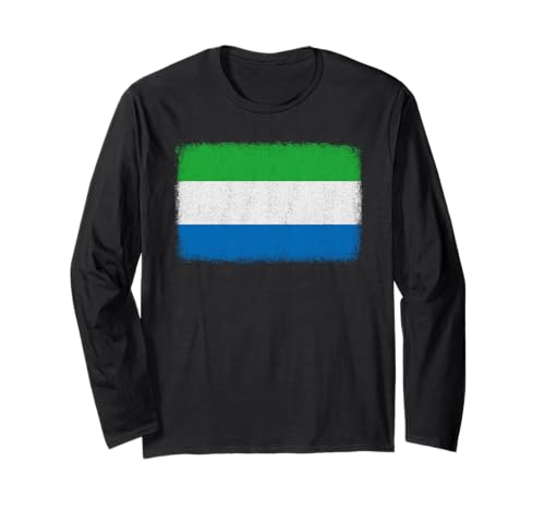 Sierra Leone Flaggen-Grafik für Männer, Frauen, Kinder Langarmshirt von Sierra Leone Flag Graphic Store