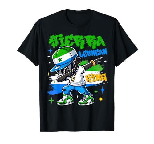 Sierra Leonean King Dabbing Sierra Leone Flagge Pride für Kinder T-Shirt von Sierra Leone King boys Creationz