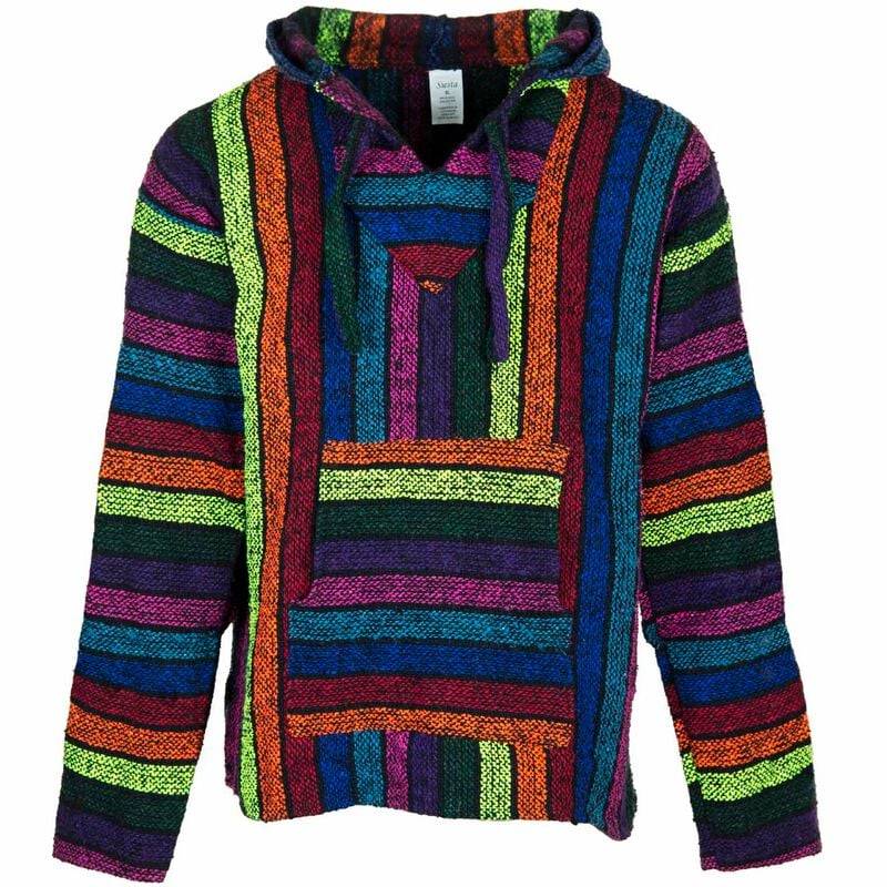 Siesta Kapuzenpullover - Baja Top - Rainbow - XL bis XXL - für Männer - Größe XL - multicolor von Siesta