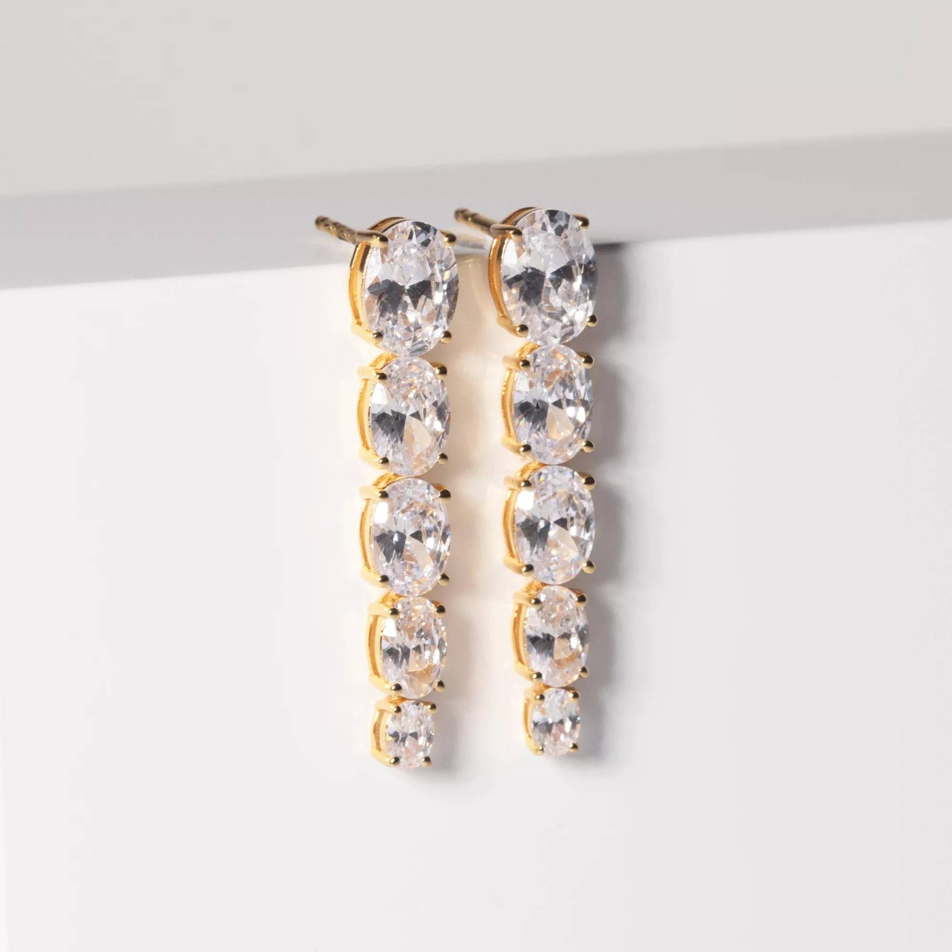 Sif Jakobs Jewellery Ohrringe - Ellisse Lungo Cinque Earrings - Gr. unisize - in Gold - für Damen von Sif Jakobs Jewellery