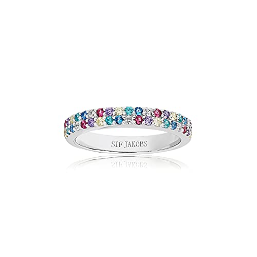 Sif Jakobs Jewellery Damen-Damenring Corte Due 925er Silber Zirkonia 54 Silber 32011883 von Sif Jakobs