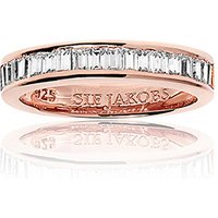 Sif Jakobs Ring 925 Silber Corte Baguette - 18k Roségold plattiert mit Zirkonia, 56 - 17,8 von Sif Jakobs