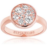 Sif Jakobs Ring 925 Silber Novara 18k Roségold plattiert mit weißen Zirkonia,  54 / 17,2 von Sif Jakobs