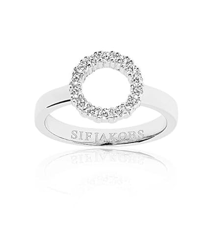 Sif Jakobs Ring Silver Minimalist Ring mit Zirkonia Biella SJ-R337-CZ - Circuit: 50 mm sSF0063-50, Estándar, Nicht-Edelmetall, Kein Edelstein von Sif Jakobs