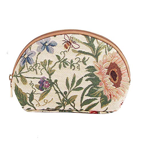 Signare Tapisserie Kosmetiktasche Make-up Tasche für Frauen mit Garten Blumen Design von Signare