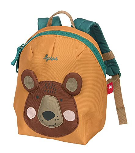 SIGIKID 25223 Mini Rucksack Bär Kinderrucksack für Krippe, Kita, Ausflüge empfohlen für Mädchen und Jungen ab 2 Jahren, Braun 28 cm von Sigikid