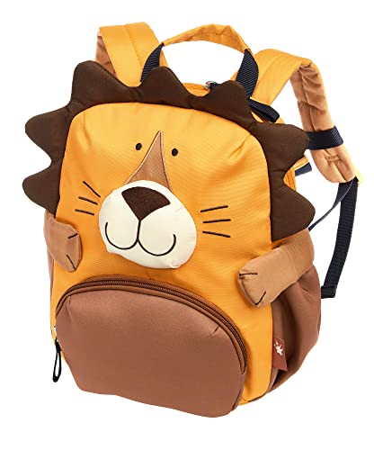 SIGIKID 25254 Kinderrucksack Löwe, Kindergarten-Rucksack: robust, leicht, kindgerecht, für Kita, Krippe, Ausflüge, Freizeit, für Kinder von 2 - 5 Jahren, Gelb/Löwe 29x26x13 cm, 5,2 l von Sigikid