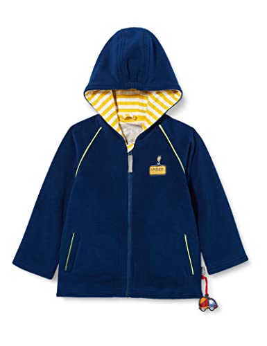 Sigikid Baby-Jungen Fleecejacke mit Kapuze, blau/Baustelle, 86 von Sigikid