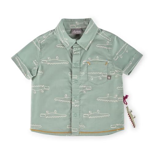 Sigikid Baby Jungen Hemd Langarm Shirt mit Druckknöpfen Leichter Batist aus Bio-Baumwolle von Sigikid