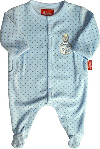 Sigikid Baby - Jungen Schlafstrampler Nickioverall, New Born, Einfarbig, Gr. 50, Blau (Cerulean) von Sigikid