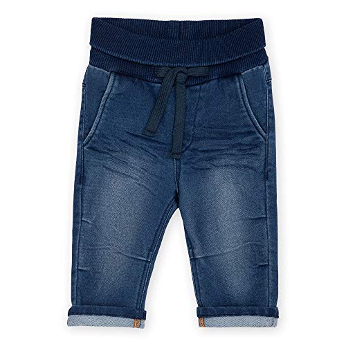 Sigikid Baby Jungen Sigikid Baby - Jungen Sweat Denim mit Sigikid-klecks, Größe 062 098 Jeans, Dunkelblau, 74 EU von Sigikid