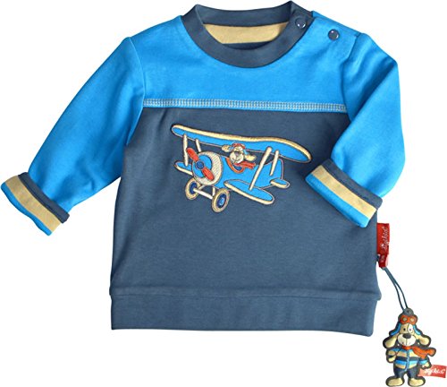 Sigikid Baby - Jungen T-Shirt Wende, Einfarbig, Gr. 74, Blau (Denimblau) von Sigikid