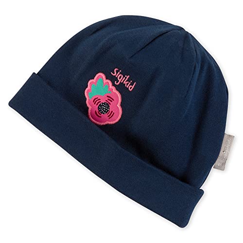 Sigikid Baby-Mädchen Bio-Baumwolle Beanie-Mütze, dunkelblau, 38 von Sigikid