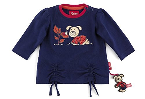 Sigikid Baby - Mädchen Langarmshirt, Baby, Einfarbig, Gr. 68, Blau (Blueprint) von Sigikid