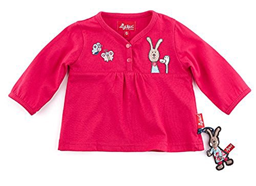 Sigikid Baby - Mädchen Langarmshirt 152709, Einfarbig, Gr. 80, Rot (Rose Red 683) von Sigikid