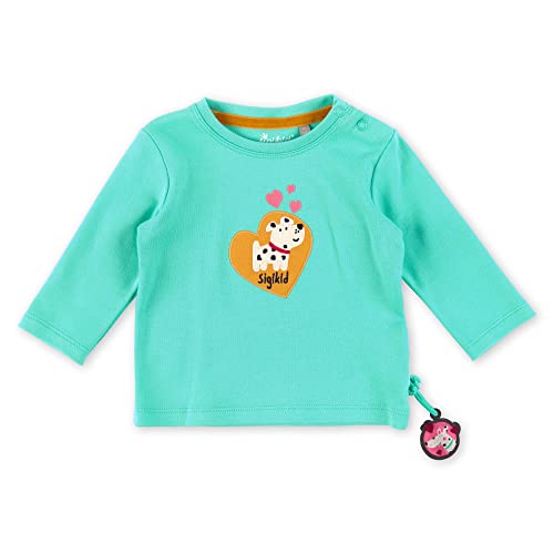 Sigikid Baby-Mädchen Langarmshirt aus Bio-Baumwolle T-Shirt, türkisblau/Uni, 62 von Sigikid