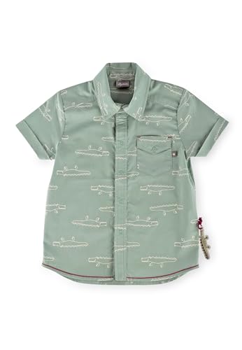 Sigikid Jungen Hemd Langarm Shirt mit Druckknöpfen Leichter Batist aus Bio-Baumwolle von Sigikid