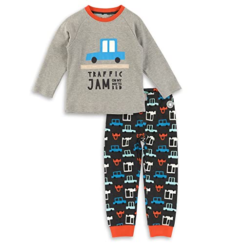 Sigikid Jungen Mini Pyjama aus Bio-Baumwolle Pyjamaset, grau/anthrazit, 86 von Sigikid