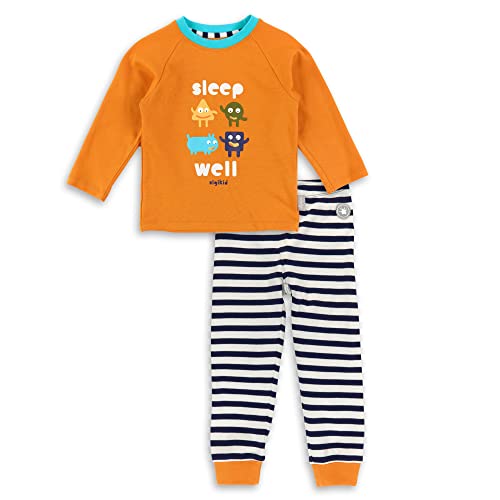 Sigikid Jungen Sigikid Mini drenge - økologisk bomuld Pyjamaset, Orange/Mehrfarbig, 104 EU von Sigikid