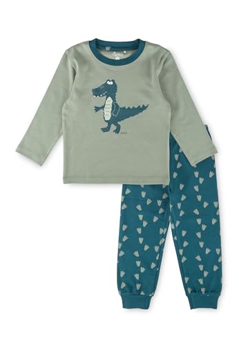 Sigikid Jungen Pyjama Mini Nachtwäsche Pyjamaset, Grün, 128 von Sigikid